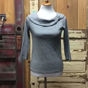🏷SOLD-Rafaella 3/4 Sleeve Cowl Sweater